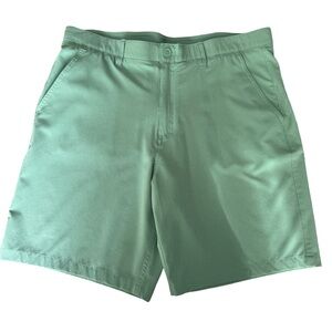 Rorie Whelan Golf Shorts Men’s Size 38 Flat Front Mint Green Stretch Comfort EUC